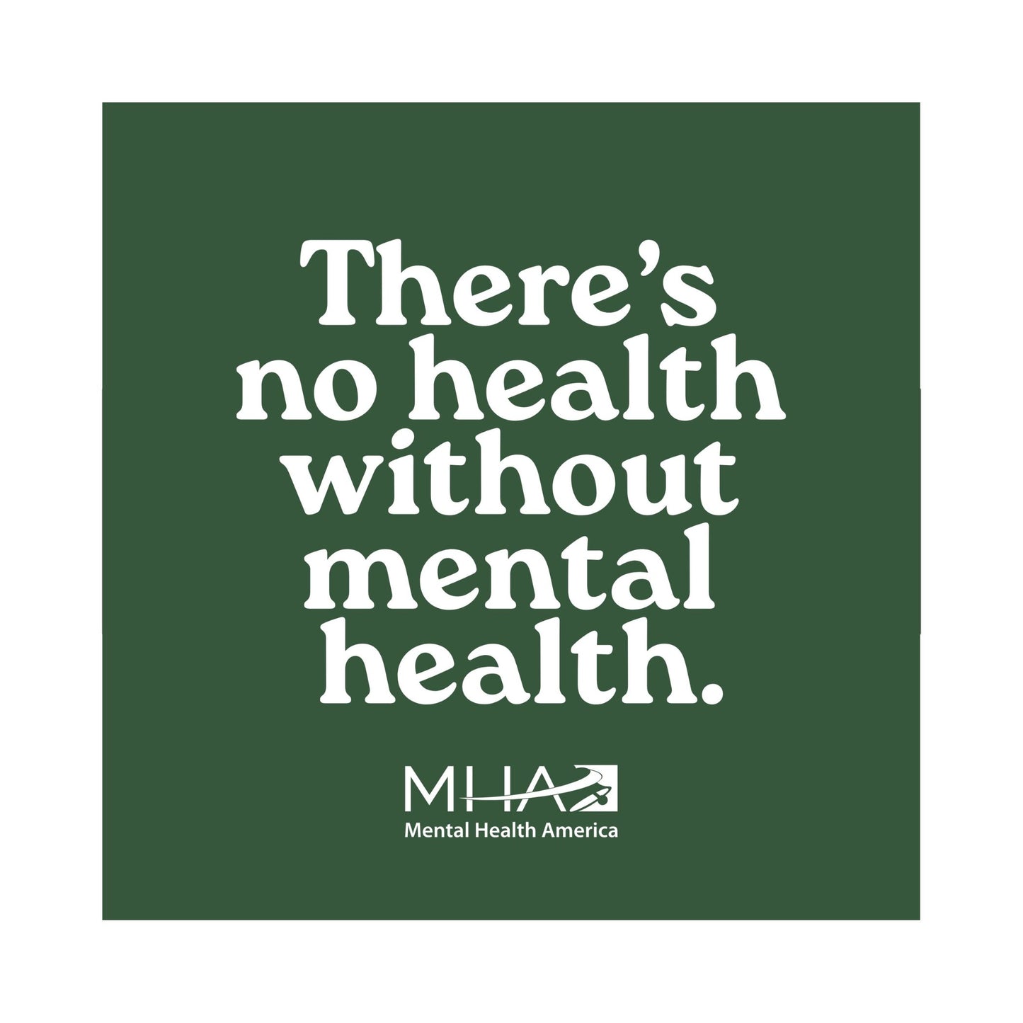 No Health Without Mental Health Sticker