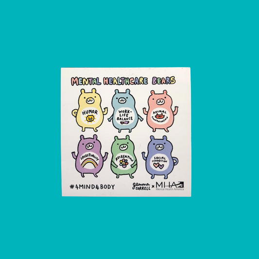 Mental Healthcare Bears Sticker